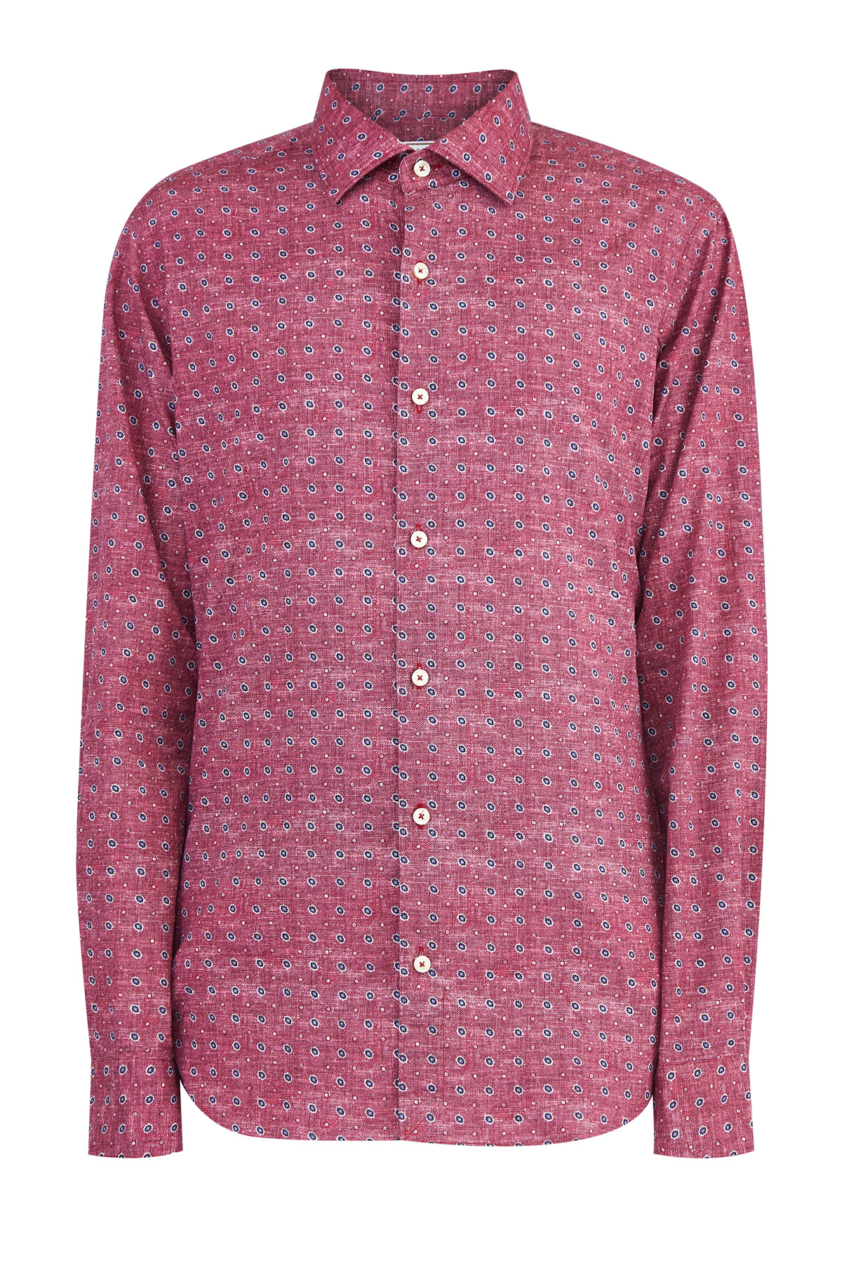 Рубашка из хлопка Beluga washed в стиле casual XACUS, цвет бордовый, размер 54 - фото 1